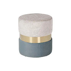 Alexandra house living Pouf velours - Bleu