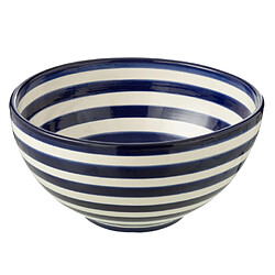 Paris Prix Saladier en Céramique Granada Rayure 28cm Bleu Cobalt