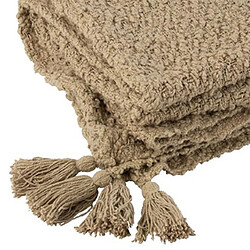 Mes Plaid 130x180 cm en tissu coton beige