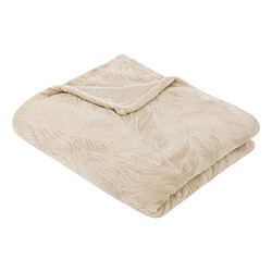 Atmosphera Plaid Déco Flanelle Ryo 125x150cm Beige Lin