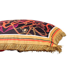 Acheter Alexandra House Living Coussin en velours garni de plumes et orné de franges 60 x 13 x 60 cm