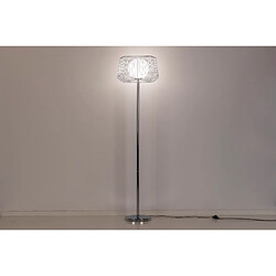 Alexandra House Living Lampadaire en métal argenté et blanc 40 x 40 x 162,5 cm