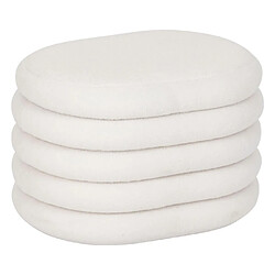 Atmosphera Pouf-coffre bouclette - Blanc