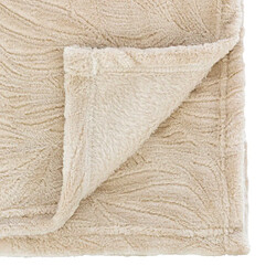 Atmosphera Plaid Déco Flanelle Ryo 125x150cm Beige Lin