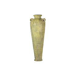 Alexandra House Living Amphore en terre cuite jaune vieillie 50 x 50 x 150 cm