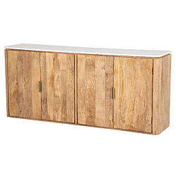 Alexandra house living Buffet Felo bois et marbre - Marron