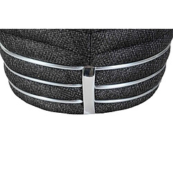 Avis Paris Prix Tabouret en Tissu Doric 50cm Anthracite & Argent