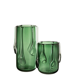 Paris Prix Vase Design en Verre Drippy 22cm Vert
