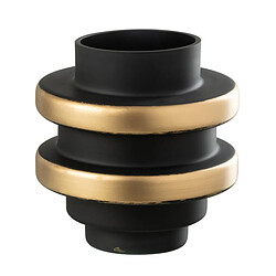 Paris Prix Vase Design en Verre Kyle 18cm Noir & Or