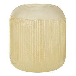 Paris Prix Vase Design en Verre Lignes Carla 24cm Jaune Clair