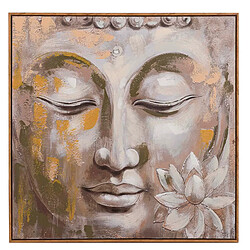 Alexandra House Living Tableau de Bouddha peint à 80 % à la main, 80 x 4 x 80 cm