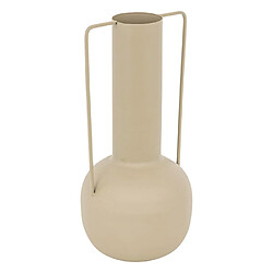 Atmosphera Vase Design en Métal Sylvain 29cm Beige Lin