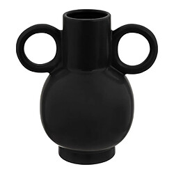 Atmosphera Vase Déco avec Anses Olme 22cm Noir