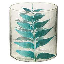 Paris Prix Vase Design en Verre Feuille 16cm Bleu