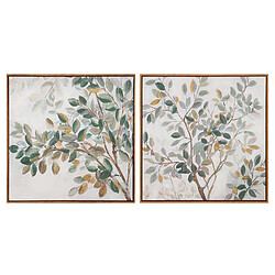 Alexandra House Living Ensemble de 2 tableaux de fleurs, peints à la main à 80 %, 60 x 4 x 60 cm