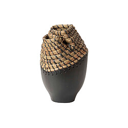 Alexandra House Living Vase en bois et fibres naturelles 20 x 20 x 30 cm