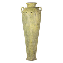 Alexandra House Living Amphore en terre cuite jaune vieillie 50 x 50 x 150 cm