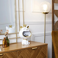 Paris Prix Vide-Poche Statue Chat 25cm Blanc pas cher