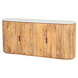 Alexandra House Living Buffet en bois de manguier et marbre Tyla 180 x 45 x 80 cm