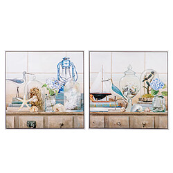 Alexandra House Living Ensemble de 2 natures mortes, peintes à 40 % à la main, 63 x 3 x 63 cm