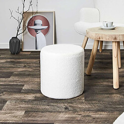 Avis Paris prix Pouf rond bouclette - Blanc
