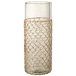 Paris Prix Vase Design Tricot 42cm Transparent & Naturel