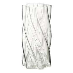 Paris Prix Vase Tourbillon en Verre Swirly 25cm Transparent