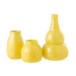 Paris Prix Vase Design en Verre Cocoon 45cm Jaune