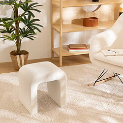Acheter Atmosphera Pouf bouclette design Sevi - Blanc