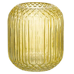 Paris Prix Vase Design en Verre Droit 17cm Jaune