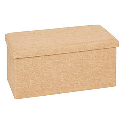Five Simply Smart Pouf Coffre Pliant Toile de Jute 76cm Naturel