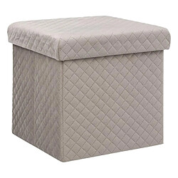 Five Simply Smart Pouf pliable en velours 31x31cm Beige - FIVE