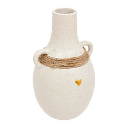 Atmosphera Vase Déco avec Corde The Floral 22cm Blanc
