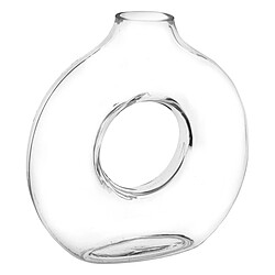 Atmosphera Vase Design en Verre Circle 25cm Transparent 