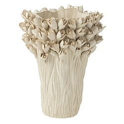 Paris Prix Vase Déco en Grès Ambrosia 43cm Blanc