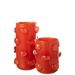 Paris Prix Vase Déco en Verre Aruna 32cm Rouge