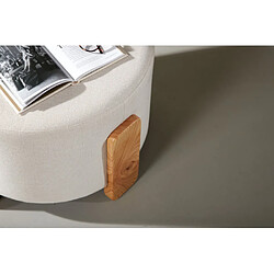 Paris prix Pouf design en tissu - Naturel pas cher