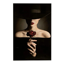 Paris Prix Toile Imprimée Déco Femme 100x150cm Noir