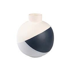 Alexandra House Living Vase en céramique blanc et bleu 24 x 24 x 26 cm
