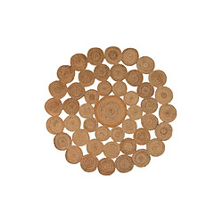 Alexandra House Living Tapis en jute marron 200 x 200 cm