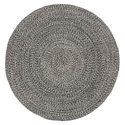 Atmosphera Tapis Déco Tressé Café 120cm Noir