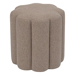 Atmosphera pouf design fleur - Beige