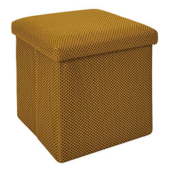 Paris prix Pouf coffre pliable tissu - Jaune