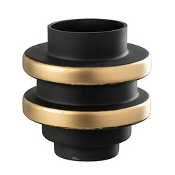 Paris Prix Vase Design en Verre Kyle 18cm Noir & Or