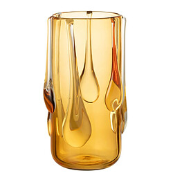 Paris Prix Vase Design en Verre Drippy 33cm Ambre