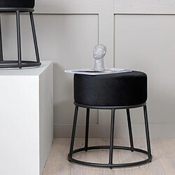 Acheter Paris prix Pouf rond velours - Noir