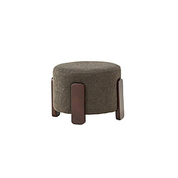 Avis Paris prix Pouf design tissu bouclette - Gris foncé