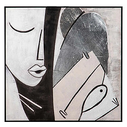 Alexandra House Living Portrait avec cadre noir 100 x 4 x 100 cm