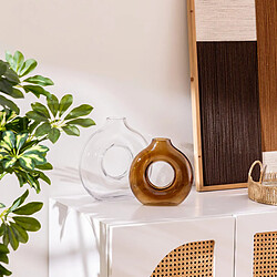 Avis Atmosphera Vase Design en Verre Circle 25cm Transparent