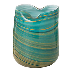 Paris Prix Vase Design en Verre Vague 20cm Bleu Azur